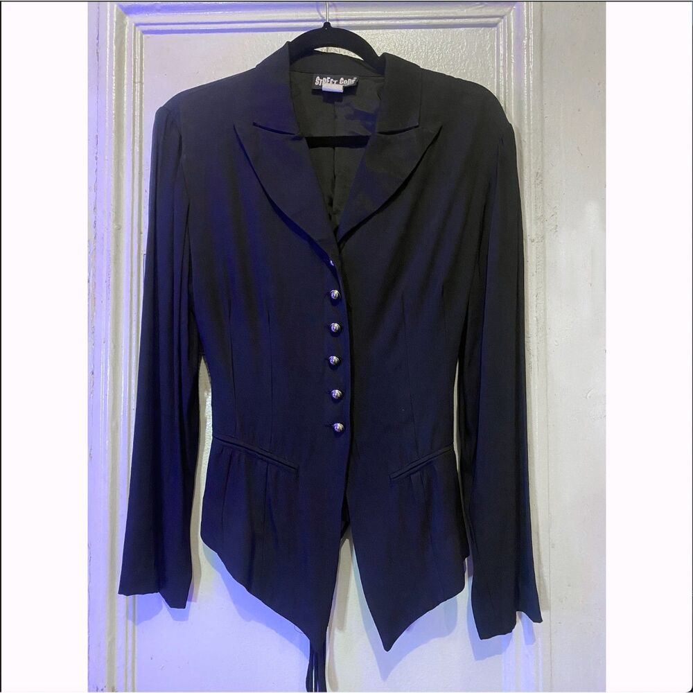 Vintage Y2K STREET CODE Asymmetric Corset Back Blazer Jacket